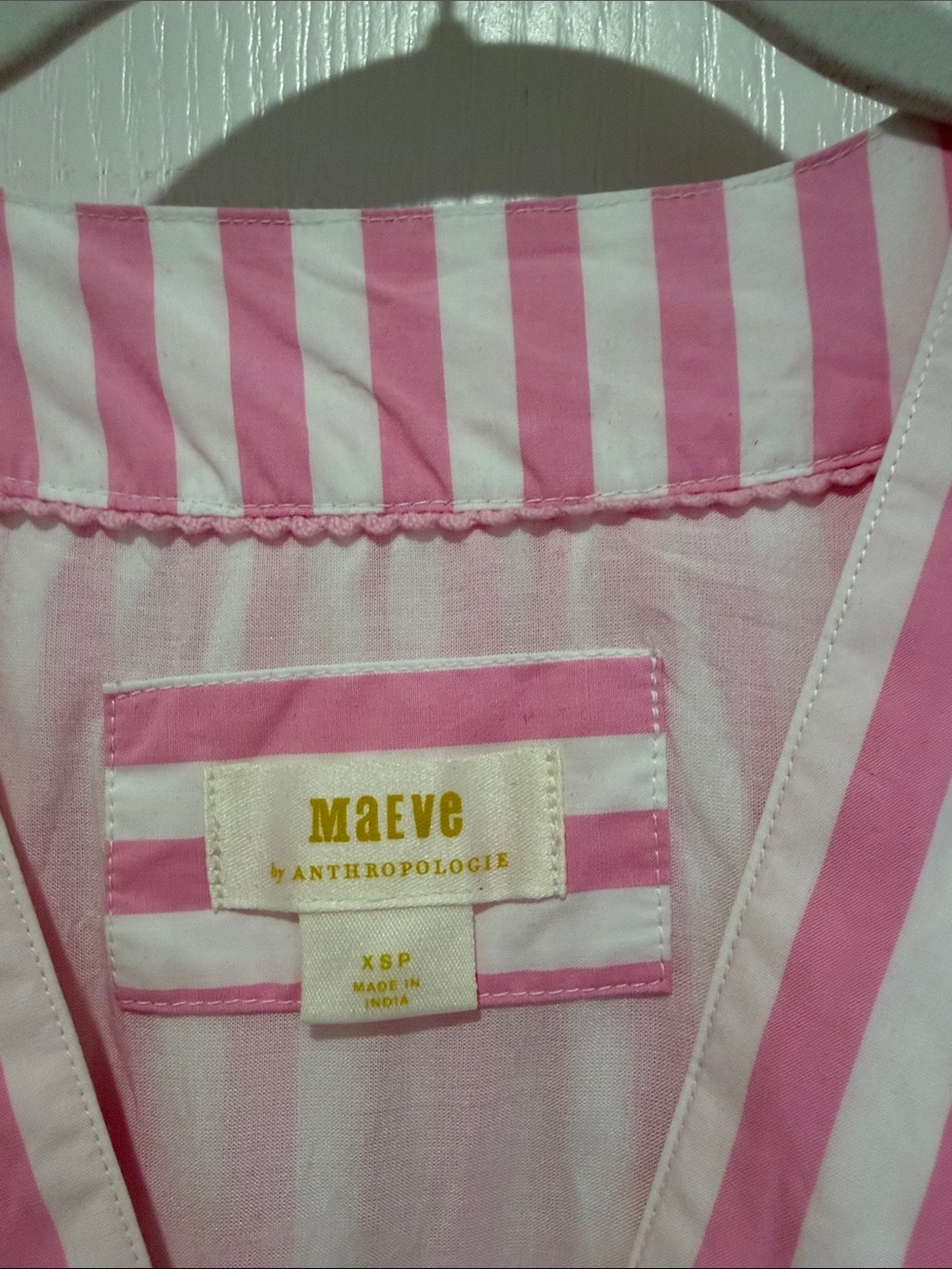 Maeve Pink and White Stripe Midi Dress - Picture 2 of 2